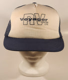 Vintage Voyager RV Centre Ltd. Black and White Snapback Mesh Trucker Cap Hat
