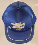 Vintage Wesco We're Plugged-In To Progress Blue Snapback Mesh Trucker Cap Hat