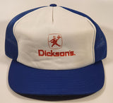 Vintage Dickson's Blue and White Snapback Mesh Trucker Cap Hat