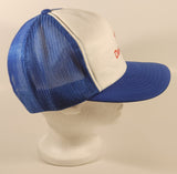 Vintage Dickson's Blue and White Snapback Mesh Trucker Cap Hat