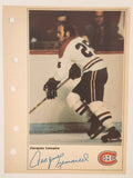 1971-72 Columbian NHL Action Players Montreal Canadiens Jacques Lemaire Jumbo Trading Card