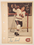 1971-72 Columbian NHL Action Players Montreal Canadiens Serge Savard Jumbo Trading Card