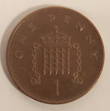 1996 Great Britain Queen Elizabeth II One Penny Copper Metal Coin