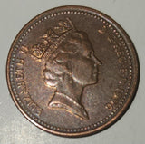 1996 Great Britain Queen Elizabeth II One Penny Copper Metal Coin