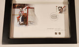 2015 Canada Post Day of Issue NHL Goalies Ken Dryden and Gump Worsley Montreal Canadiens Stamp / Envelope Framed