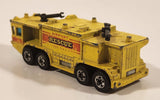 1981 Hot Wheels Workhorses Airport Rescue Yellow Fire Truck Die Cast Toy Car Firefighting Emergency Rescue Vehicle Hong Kong