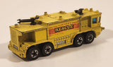 1981 Hot Wheels Workhorses Airport Rescue Yellow Fire Truck Die Cast Toy Car Firefighting Emergency Rescue Vehicle Hong Kong
