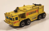 1981 Hot Wheels Workhorses Airport Rescue Yellow Fire Truck Die Cast Toy Car Firefighting Emergency Rescue Vehicle Hong Kong
