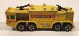 1981 Hot Wheels Workhorses Airport Rescue Yellow Fire Truck Die Cast Toy Car Firefighting Emergency Rescue Vehicle Hong Kong