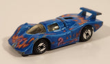 1992 Hot Wheels Sol-Aire CX-4 Blue Die Cast Toy Car Vehicle Opening Rear Hood