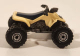 1991 Hot Wheels Suzuki Quadracer Cream White Die Cast ATV Toy Vehicle