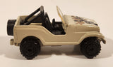 1992 Hot Wheels Roll Patrol Jeep CJ Trailbuster Beige Tan-Grey Die Cast Toy Car Vehicle