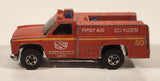 1978 Hot Wheels Emergency Squad Rescue Ranger Red Fire Truck Die Cast Toy Car Vehicle - BW - Blue Lights - Hong Kong