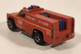 1978 Hot Wheels Emergency Squad Rescue Ranger Red Fire Truck Die Cast Toy Car Vehicle - BW - Blue Lights - Hong Kong
