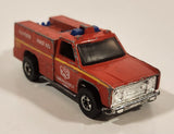 1978 Hot Wheels Emergency Squad Rescue Ranger Red Fire Truck Die Cast Toy Car Vehicle - BW - Blue Lights - Hong Kong