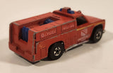 1978 Hot Wheels Emergency Squad Rescue Ranger Red Fire Truck Die Cast Toy Car Vehicle - BW - Blue Lights - Hong Kong