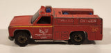 1978 Hot Wheels Emergency Squad Rescue Ranger Red Fire Truck Die Cast Toy Car Vehicle - BW - Blue Lights - Hong Kong