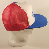 Vintage Whippletree Junction General Store Vancouver Island Red White Blue Snapback Mesh Trucker Cap Hat