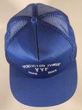 Vintage 1969 to 1995 YYF Penticton Tower Blue Snapback Mesh Trucker Cap Hat