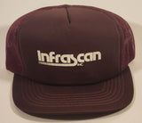 Vintage Infrascan Inc. Dark Purple Plum Snapback Mesh Trucker Cap Hat