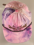 Vintage Joe Lucas' Cross Fire Rope Co. Canada Pink Purple Tie Dye Trucker Cap Hat