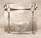 NHL Montreal Canadiens Logo and Player Laser Etched 4 3/4" Clear Glass Paper Weight