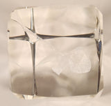 NHL Montreal Canadiens Logo and Player Laser Etched 4 3/4" Clear Glass Paper Weight