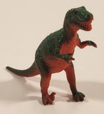 S.H. Orange and Green Raptor 2 3/4" Tall Dinosaur Toy Figure