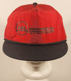 Vintage HAL Industries Inc. Quality Weather Barriers Red and Black Snapback Trucker Cap Hat