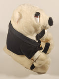 Play By Play Ace Sad White Bear in Tuxedo Holding Cane 9" Toy Stuffed Plush