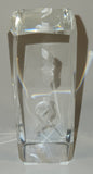 NHL Montreal Canadiens Logo and Player Laser Etched 4 3/4" Clear Glass Paper Weight