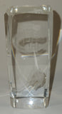 NHL Montreal Canadiens Logo and Player Laser Etched 4 3/4" Clear Glass Paper Weight