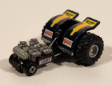 1990 Galoob Micro Machines Tractor Pull Black Die Cast Toy Car Vehicle