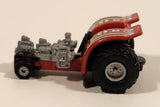1990 Galoob Micro Machines Tractor Pull Red Die Cast Toy Car Vehicle