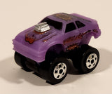 1987 Road Champs Mustang Purple Micro Mini Die Cast Toy Car Vehicle