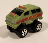 1987 Road Champs Speed Van Green Micro Mini Die Cast Toy Car Vehicle