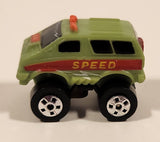 1987 Road Champs Speed Van Green Micro Mini Die Cast Toy Car Vehicle