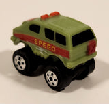 1987 Road Champs Speed Van Green Micro Mini Die Cast Toy Car Vehicle