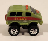1987 Road Champs Speed Van Green Micro Mini Die Cast Toy Car Vehicle