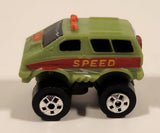 1987 Road Champs Speed Van Green Micro Mini Die Cast Toy Car Vehicle