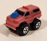 1987 Road Champs Ford Bronco Pink Micro Mini Die Cast Toy Car Vehicle