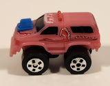 1987 Road Champs Ford Bronco Pink Micro Mini Die Cast Toy Car Vehicle