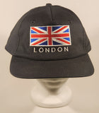London Union Jack British Flag Black Snapback Trucker Cap Hat