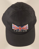 London Union Jack British Flag Black Snapback Trucker Cap Hat