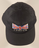 London Union Jack British Flag Black Snapback Trucker Cap Hat