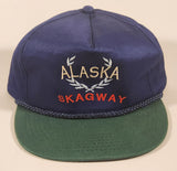 Alaska Skagway Dark Blue and Green Snapback Trucker Cap Hat