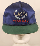 Alaska Skagway Dark Blue and Green Snapback Trucker Cap Hat