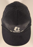 Vintage BC Belting Ltd Black Corduroy Snapback Trucker Cap Hat