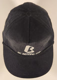 Vintage BC Belting Ltd Black Corduroy Snapback Trucker Cap Hat