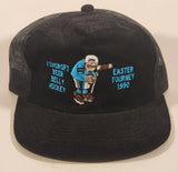 Ashcroft Beer Belly Hockey Easter Tourney 1990 Hockey Tournament Black Corduroy Snapback Mesh Trucker Cap Hat